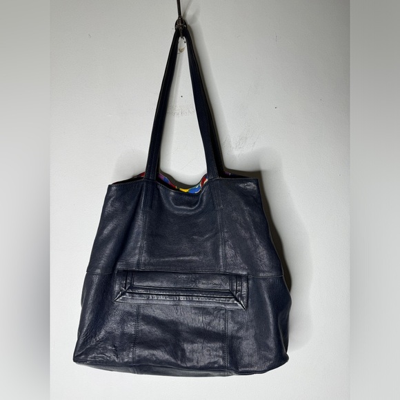 See By Chloe Navy Blue Leather Tote Bag‎ CP